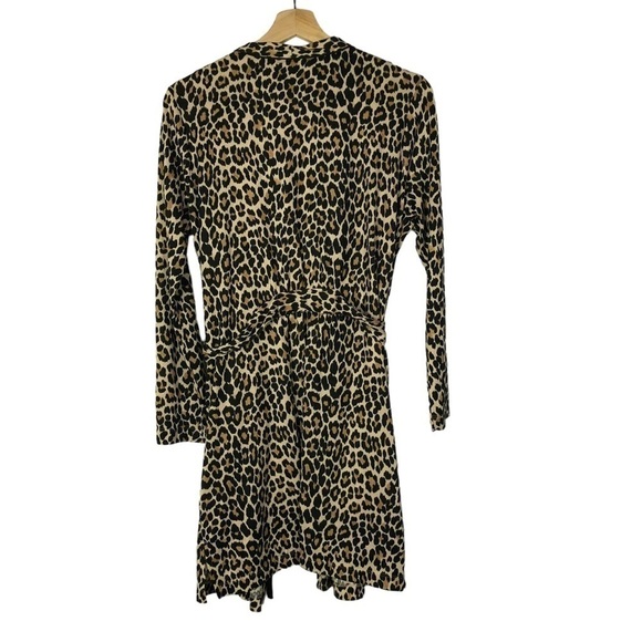 Kate Spade Leopard Print Toasty Lounge Robed M - Picture 4 of 5